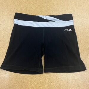 Fila Sport Women Black Athletic Bike Shorts Size M